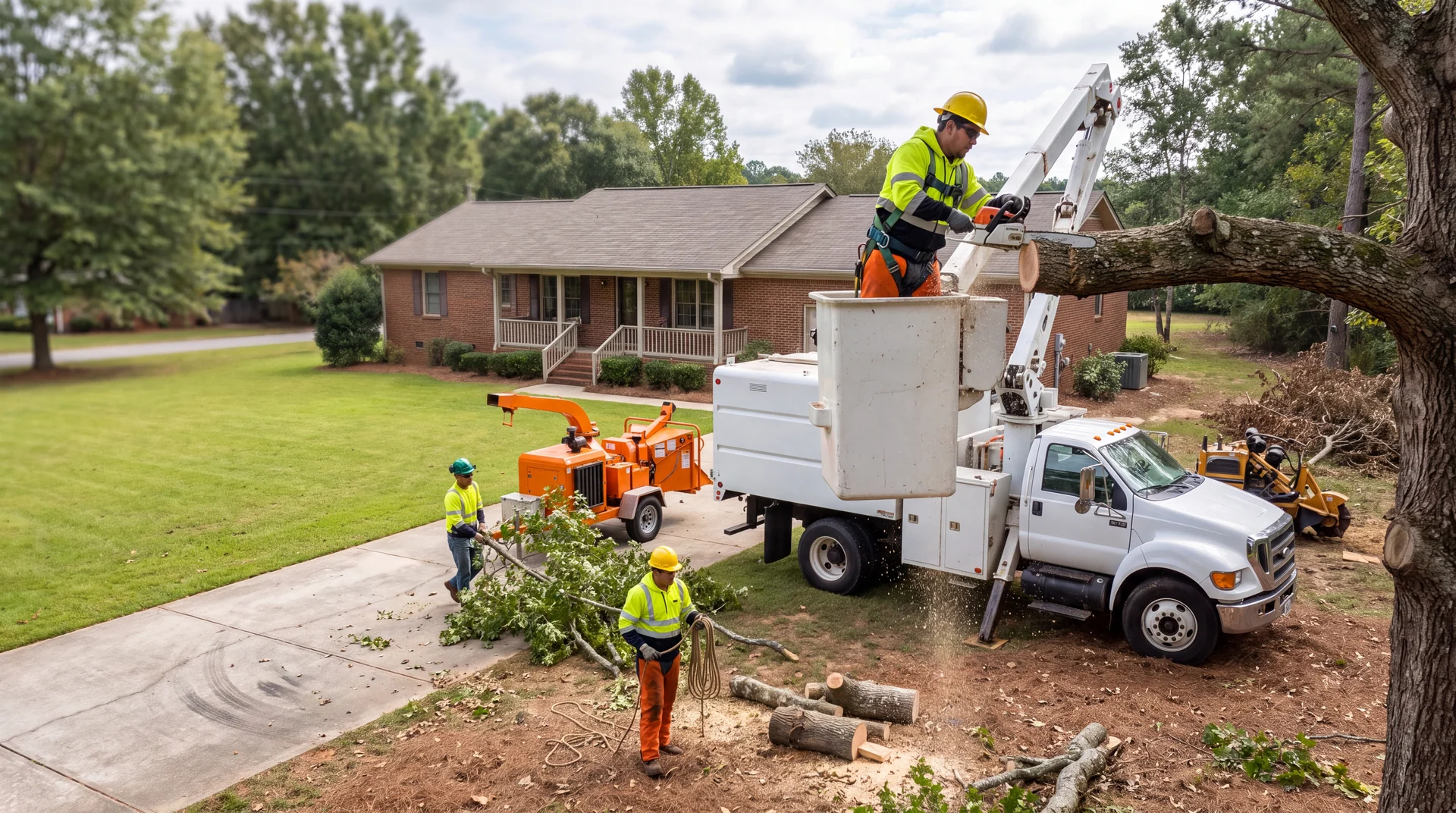ALBY Tree Service crew working in Carrollton, GA